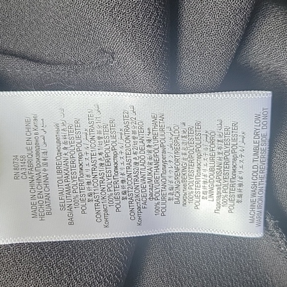 BCBGENERATION Sz 6 Mini Romper Skort Layered Open Back Sheer Black - Picture 12 of 13